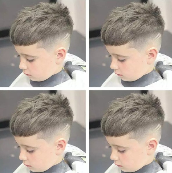 酷酷帅帅的小男孩发型，小小少年的好看发型图片